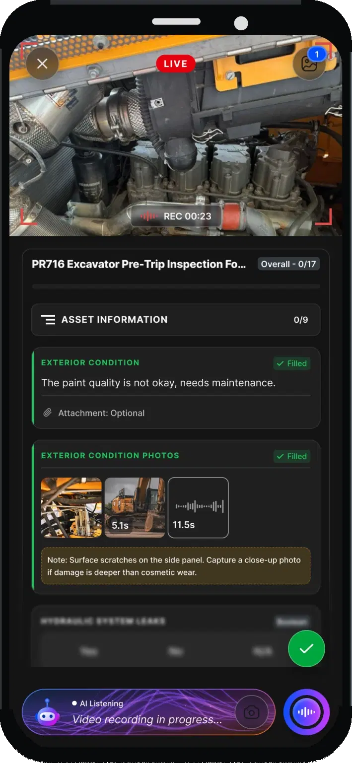 Inspeq remote video inspection on mobile